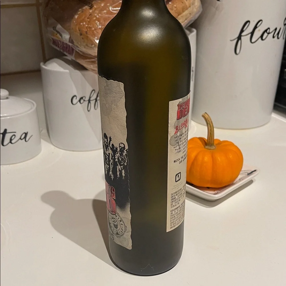 The Walking Dead Blood Red Blend Empty Wine Bottle - 2015 Edition